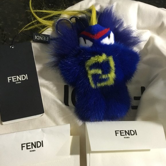 Fendi Monster Fur  bag charm new $1200 - Picture 1 of 2
